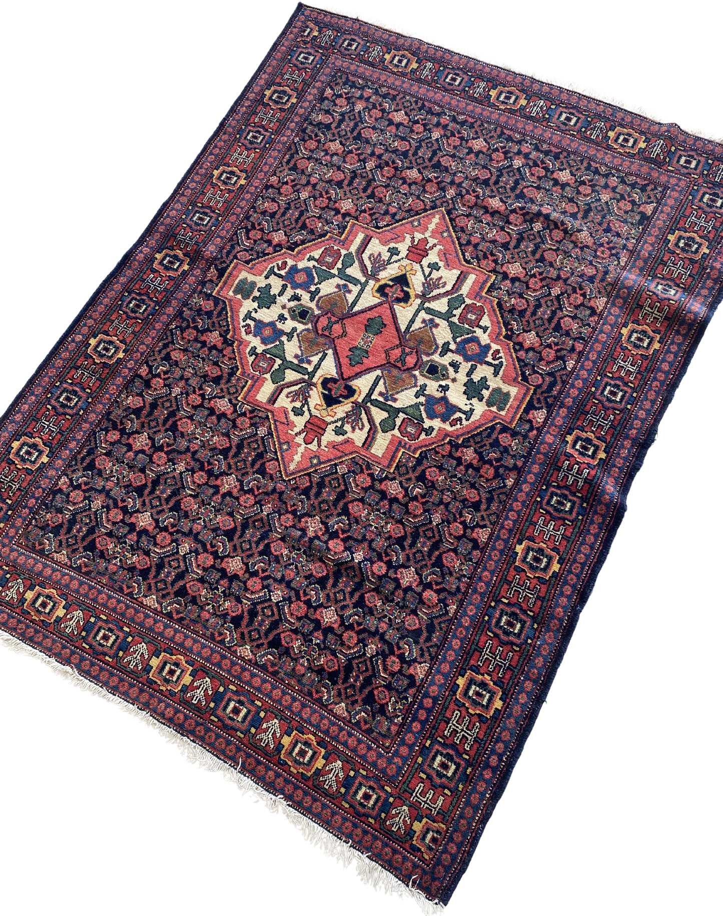 Antique Kurdish Senneh Rug, Museum Quality Collection Piece