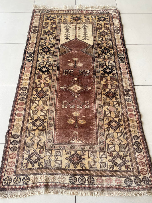 Vintage Turkish Milas Rug