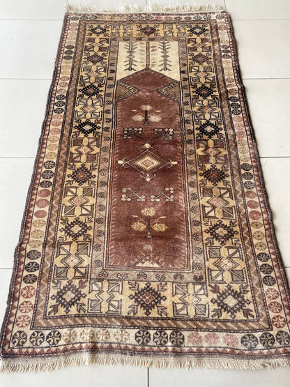 Vintage Turkish Milas Rug