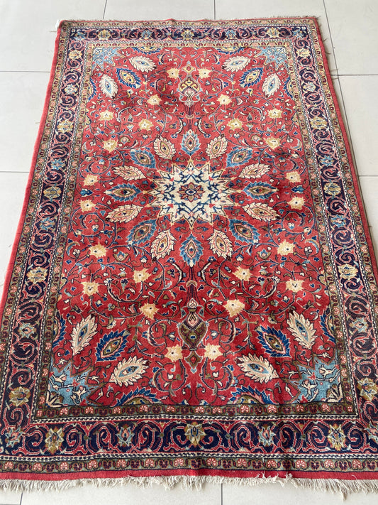 Antique Esfahan Rug