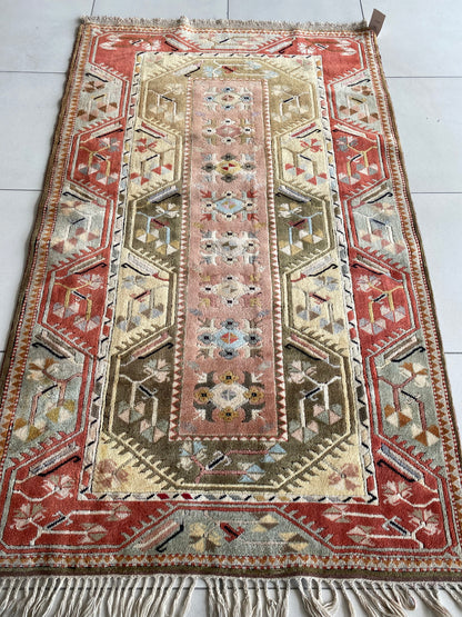 Vintage Turkish Milas Rug