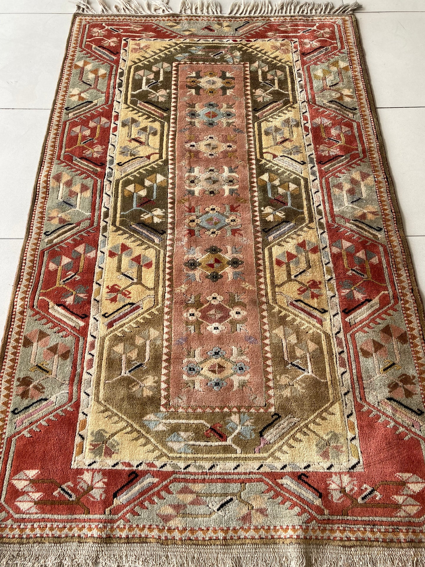 Vintage Turkish Milas Rug