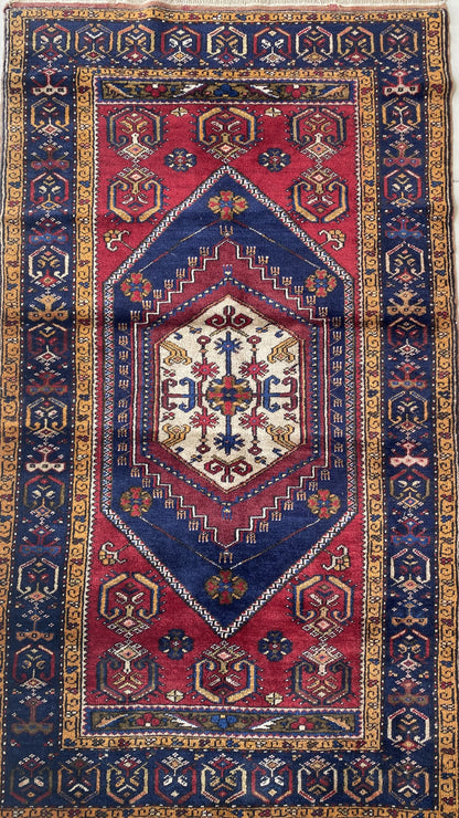 Turkish Vintage Rug, Yahyali Rug, Tribal Rug, 3x6 Rug,Ethnic Rug, Oriental Rug, Handwoven Rug, Nomadic Rug,Rug for Living Room, Kitchen Rug