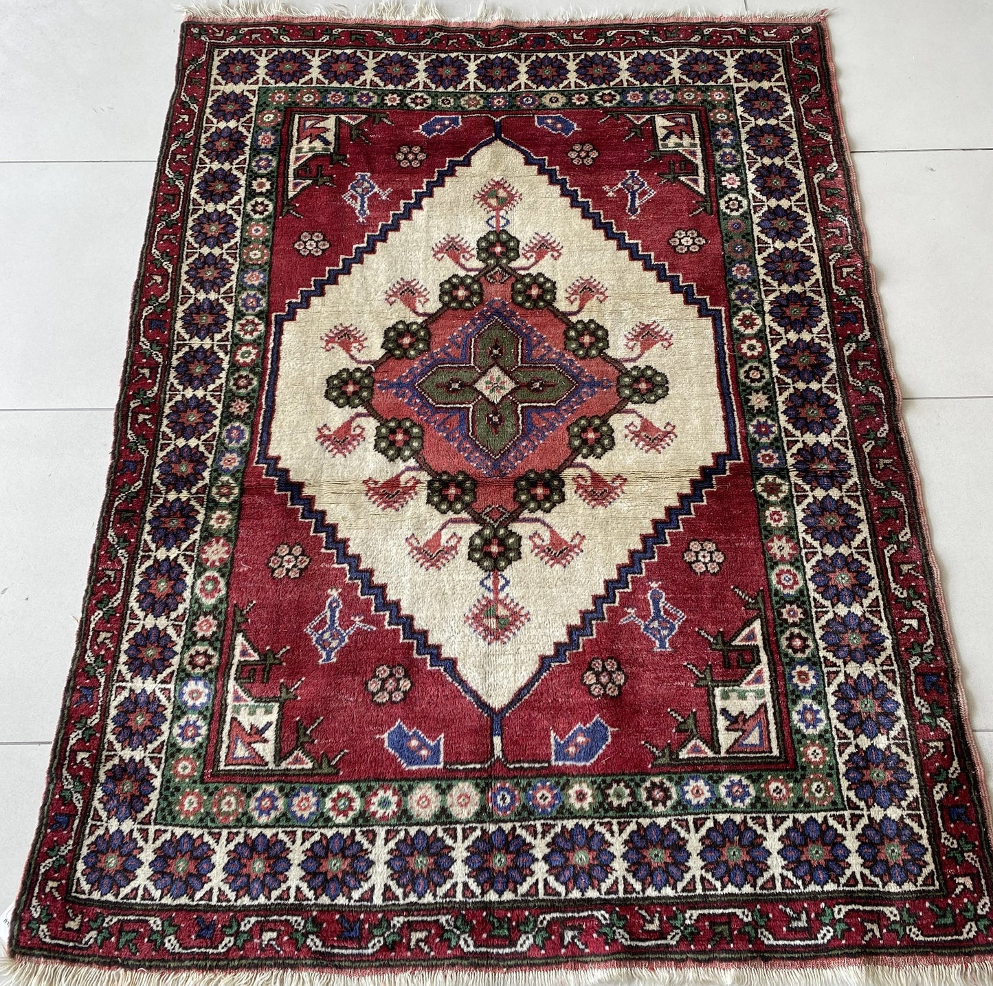 Dazkiri Rug, Dazkiri Carpet, Anatolian Rug, Vintage Rug, Wool Rug, 5x6 Rug, Oriental Rug, Traditional Rug, Turkish Carpet, Handwoven Rug