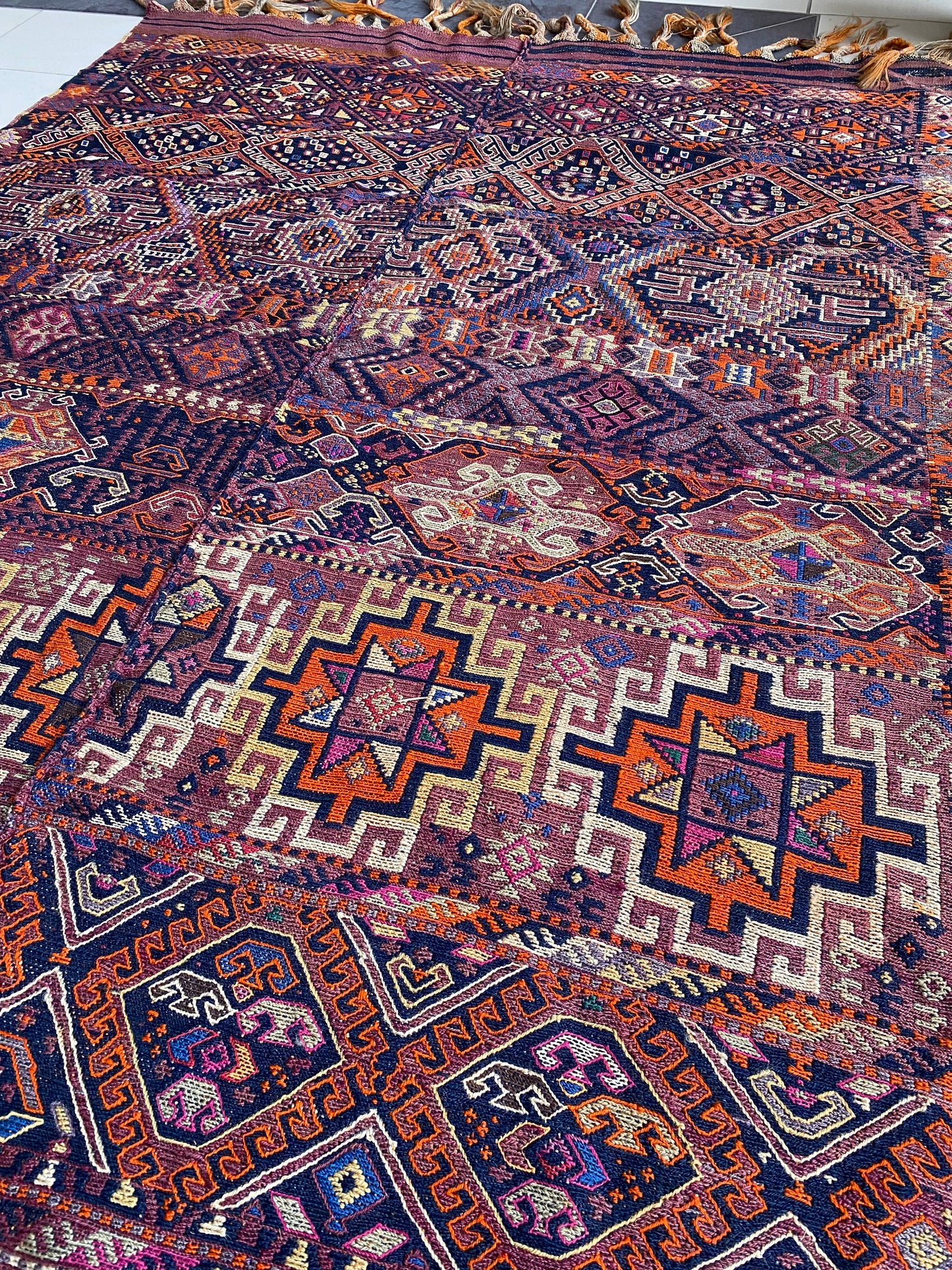 Kurdish Tribal Kilim Rug