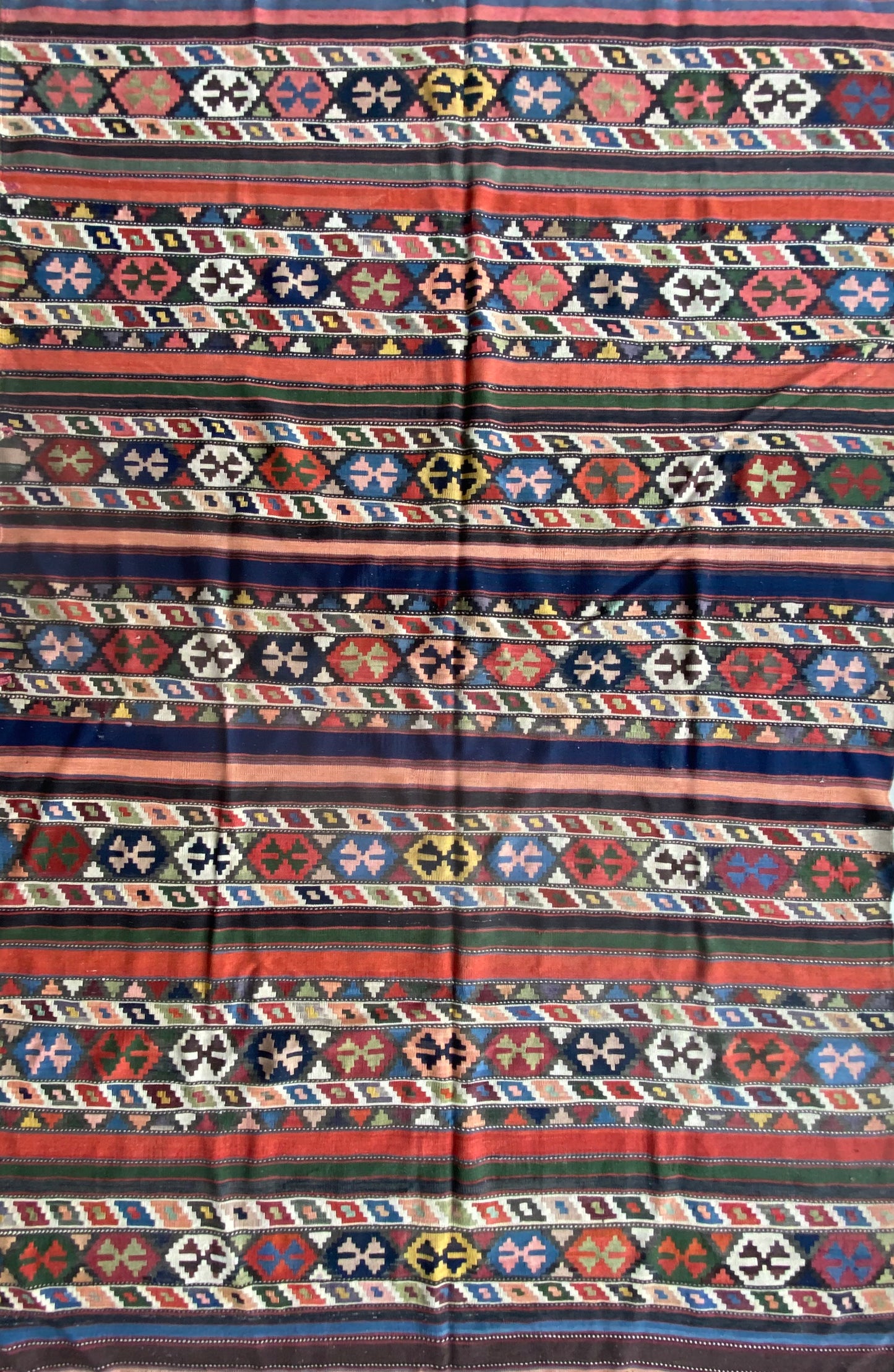 Antique Caucasus Kilim, 6x10 Kilim Rug