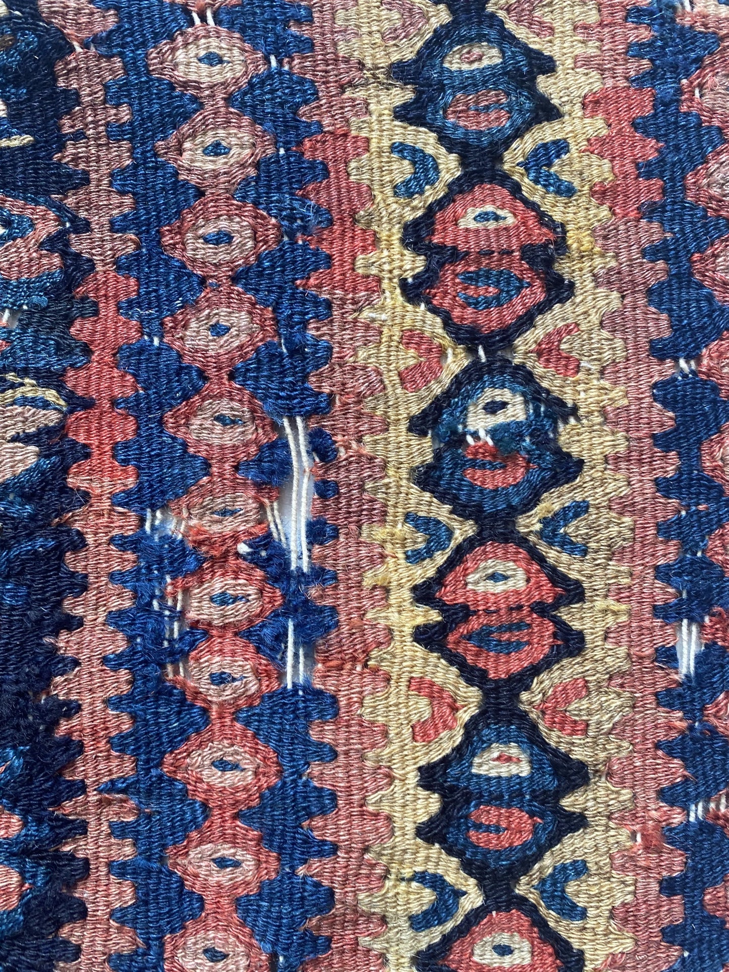 Antique Kurdish Senneh Kilim Rug