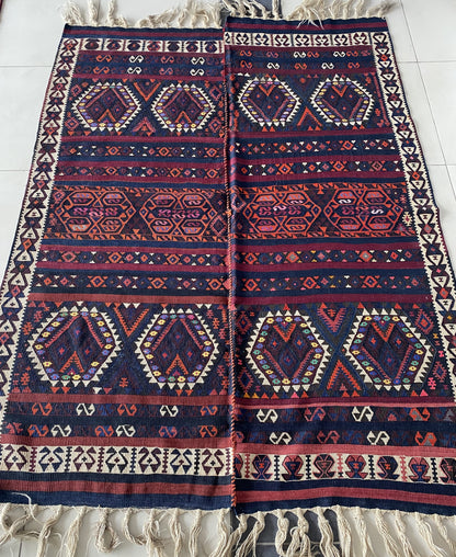 Kurdish Kilim Rug, Kurdish Tribal Kilim, 5x7 Kilim Rug, Nomadic Kilim, Herki Tribe Kilim, Oriental Kilim, Collection Piece,Oriental Rug