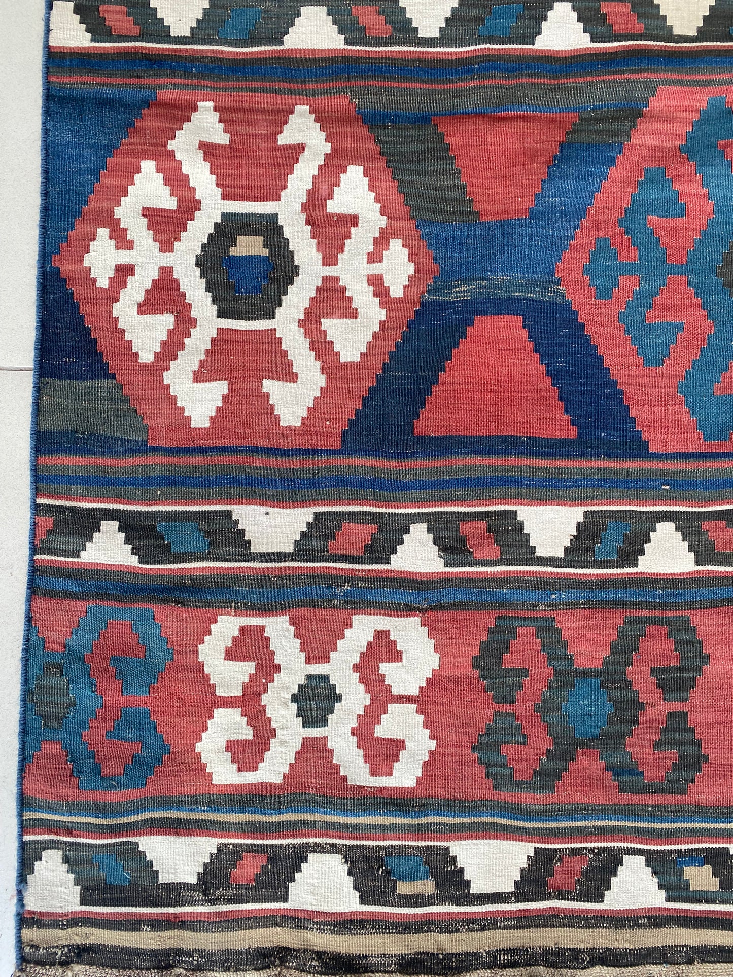 Antique Shirvan Kilim Rug, 6x10 Kilim Rug