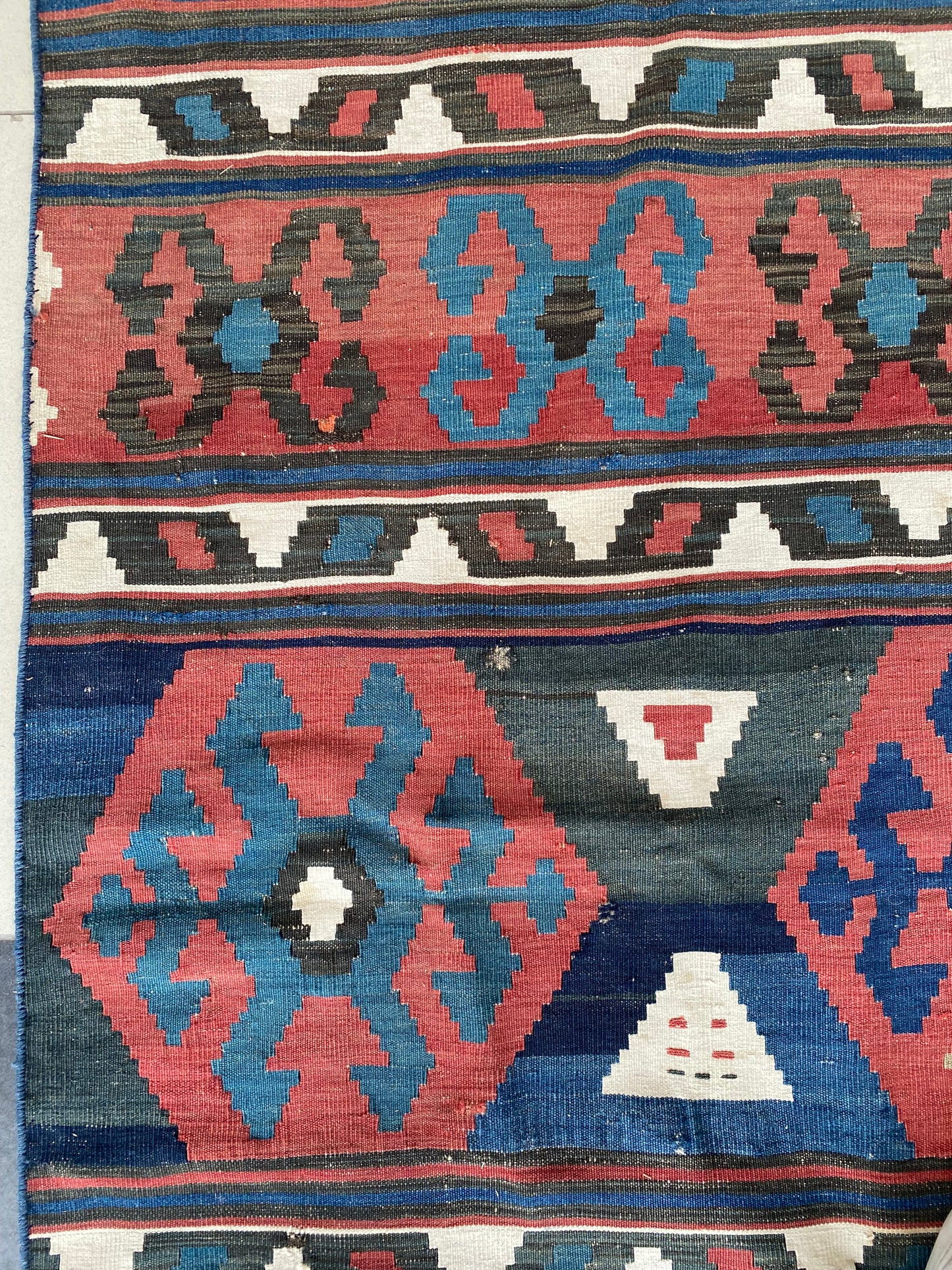 Antique Shirvan Kilim Rug, 6x10 Kilim Rug