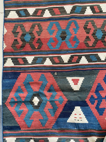 Antique Shirvan Kilim Rug, 6x10 Kilim Rug