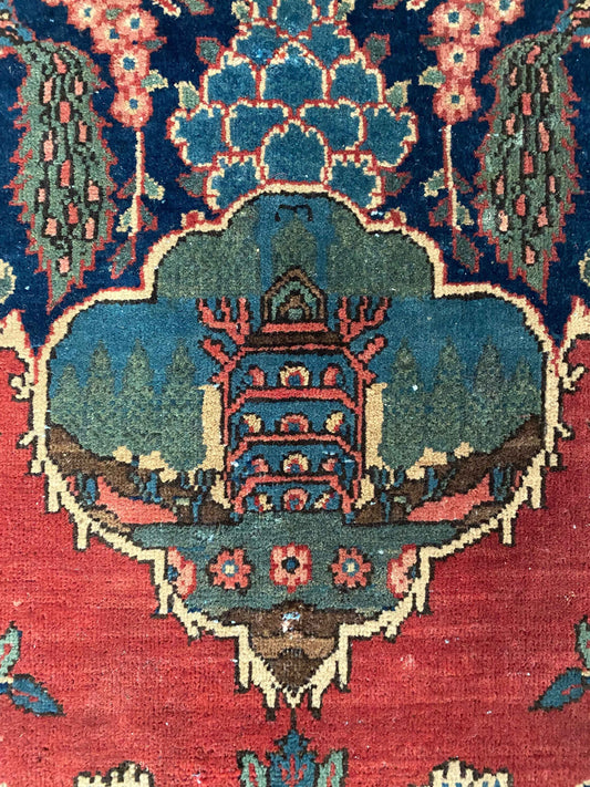 Super Antique Keshan Rug, Museum Quality Piece