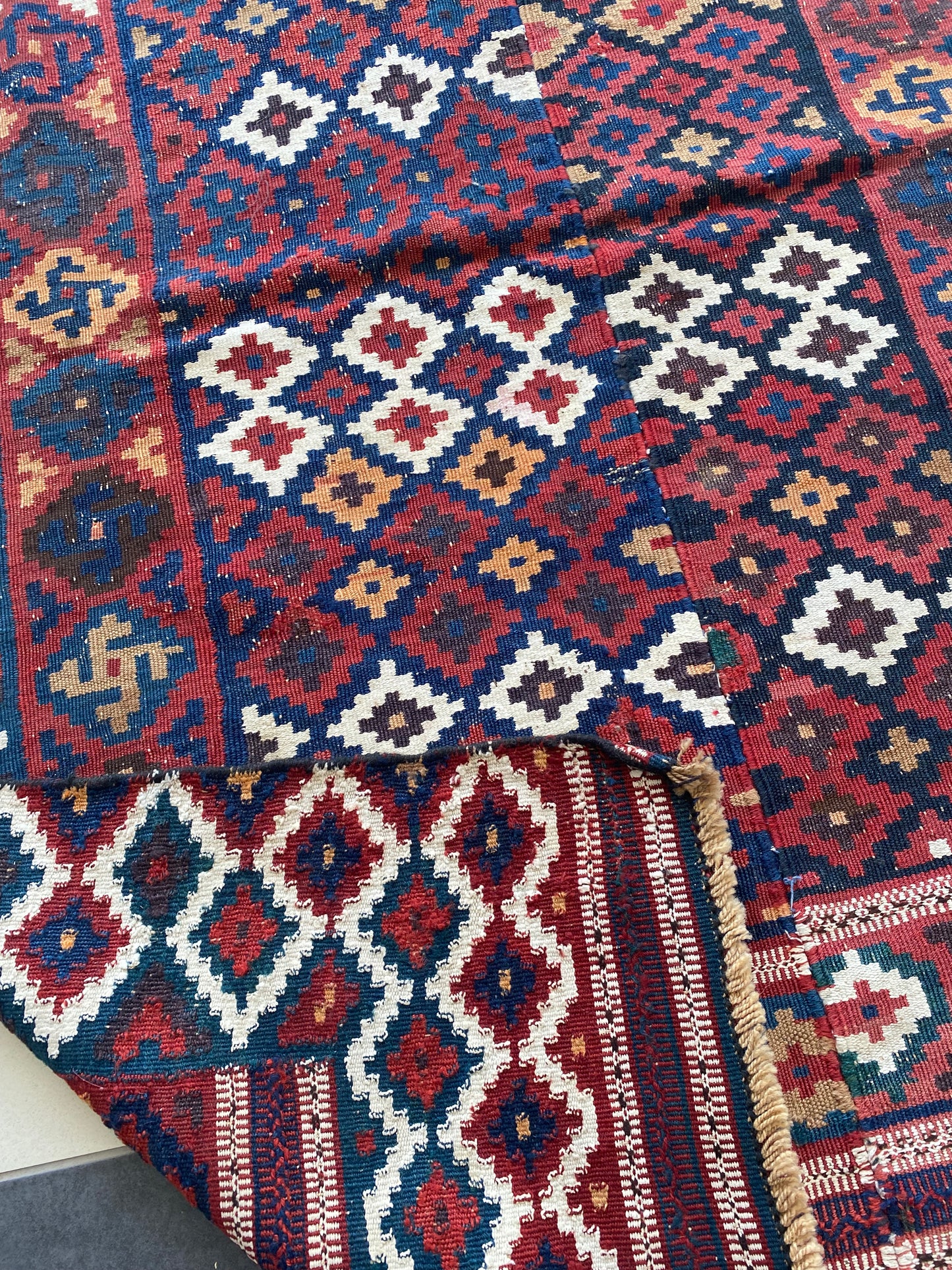 Antique Bakhtiari Kilim Rug