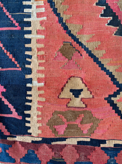 Antique Shirvan Kilim Rug, 4x10 Feet Rug, Caucasus Kilim