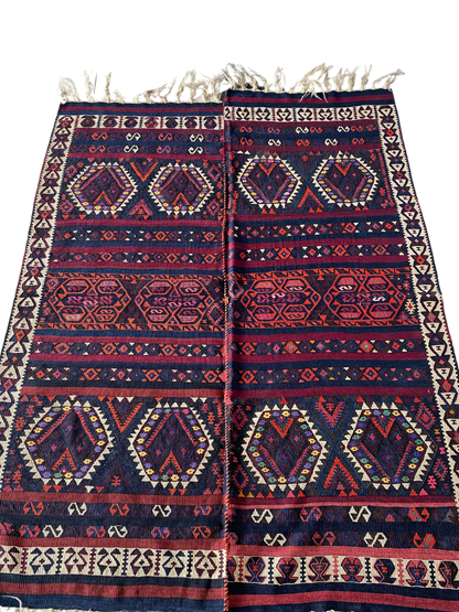 Kurdish Kilim Rug, Kurdish Tribal Kilim, 5x7 Kilim Rug, Nomadic Kilim, Herki Tribe Kilim, Oriental Kilim, Collection Piece,Oriental Rug