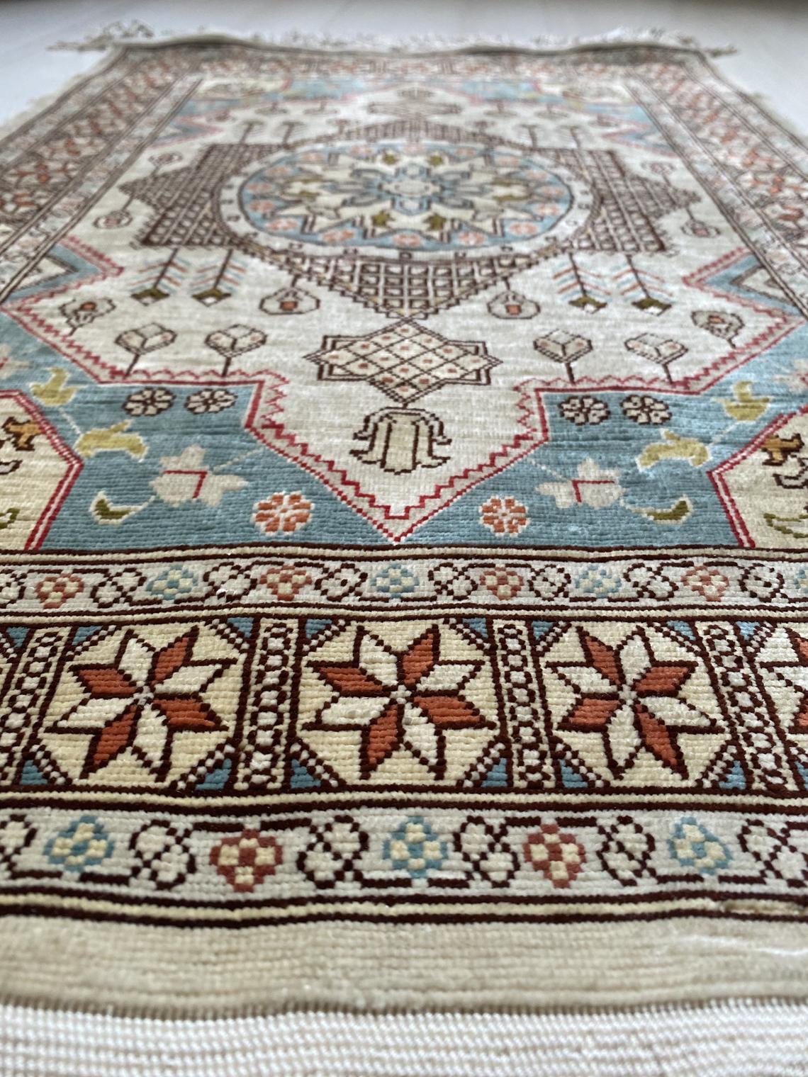 Pure Silk Turkish Hereke Rug