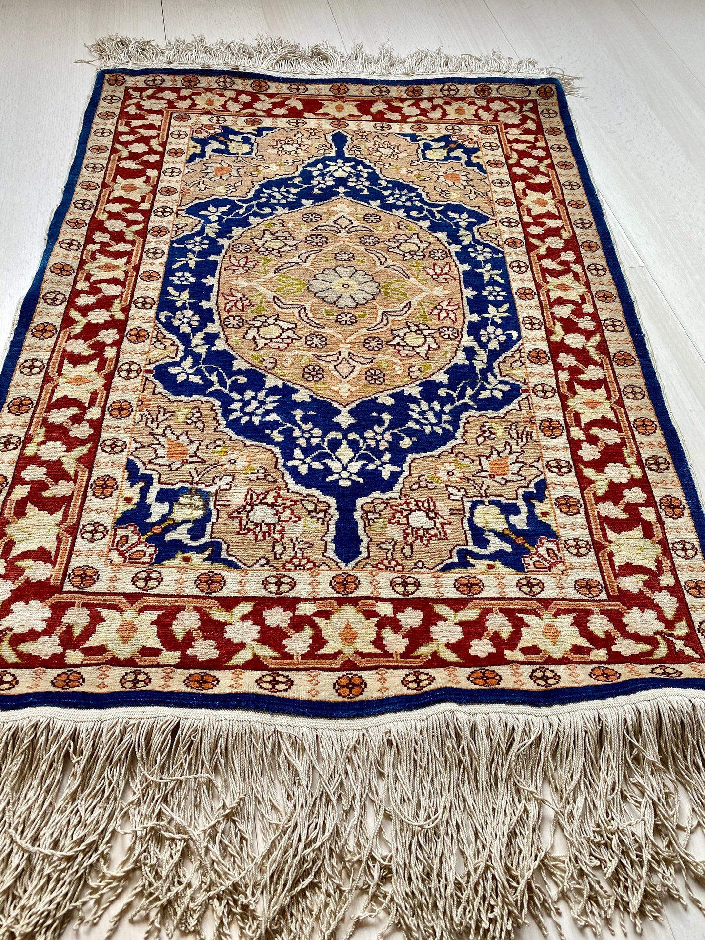 Turkish Silk Rug,Vintage Rug,Silk Carpet,Tribal Rug,Ethnic Rug,Nomadic Rug,1x2 Rug,Pure Silk Rug,Hereke Rug