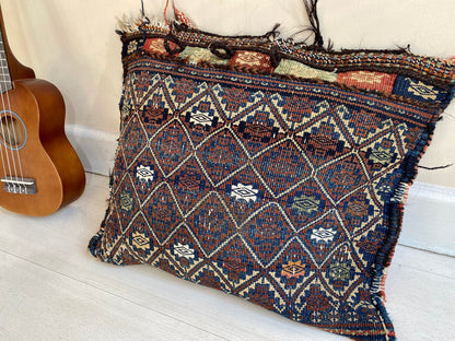 Vintage Cushion Cover, Kilim Bag, Kilim Cushion Cover, Baluch Tribe, Nomadic Pillow,Ethnic Cushion Cover