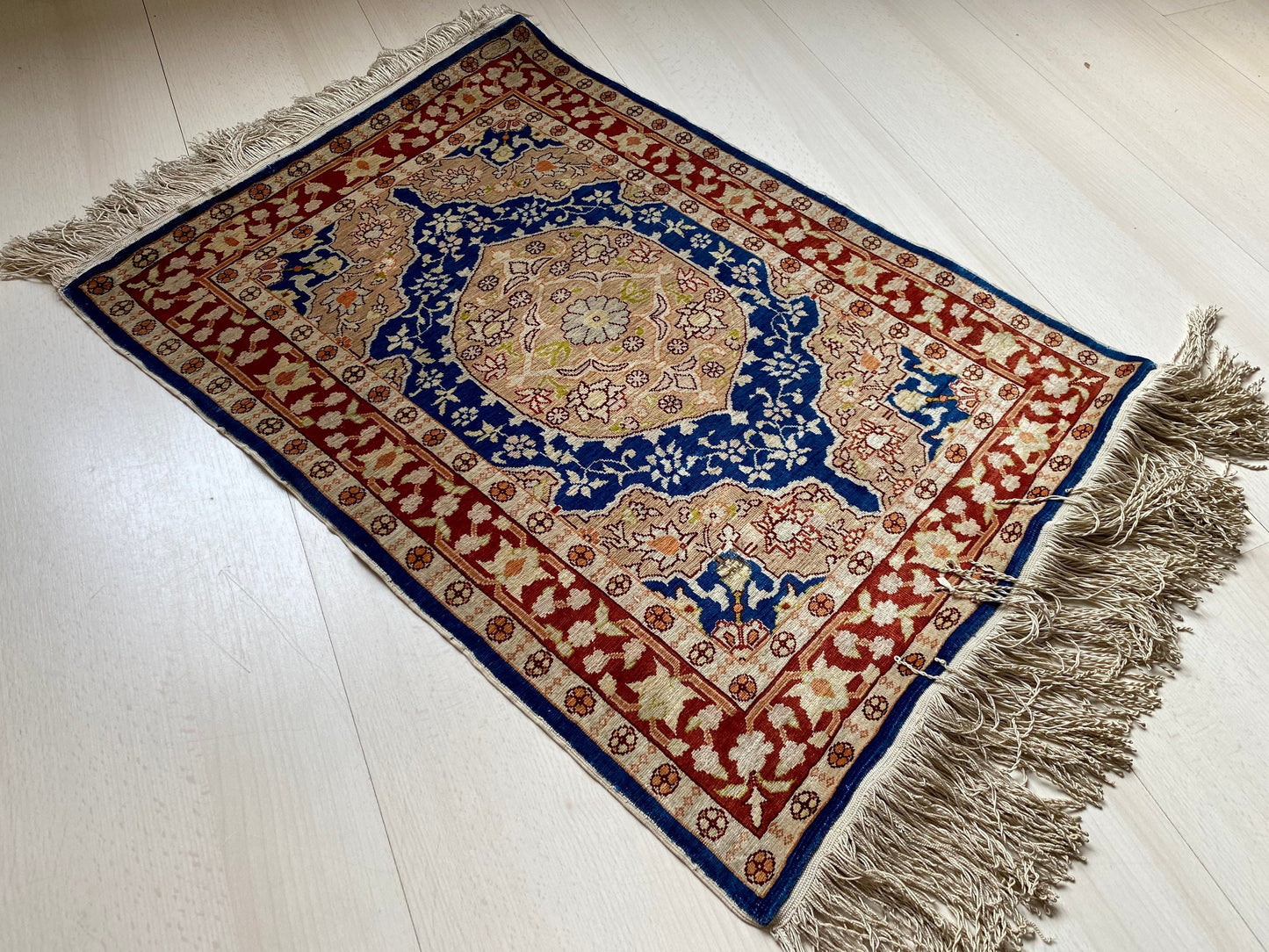 Turkish Silk Rug,Vintage Rug,Silk Carpet,Tribal Rug,Ethnic Rug,Nomadic Rug,1x2 Rug,Pure Silk Rug,Hereke Rug