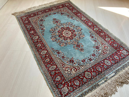 Authentic Handmade Turkish Silk Rug, 3x4 Silk Rug, Silk Carpet, Elegant Pure Silk Rug