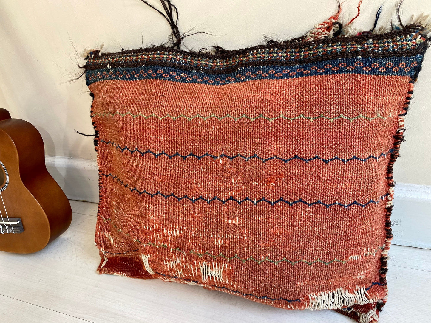 Vintage Cushion Cover, Kilim Bag, Kilim Cushion Cover, Baluch Tribe, Nomadic Pillow,Ethnic Cushion Cover