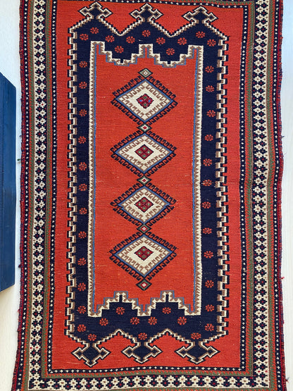 Afshar Rug, 2x3 Vintage Kilim Rug