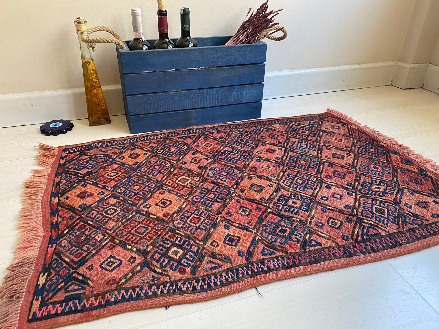 Vintage Kilim Rug, Jijim Rug, Caucasian Rug, Kilim Rug