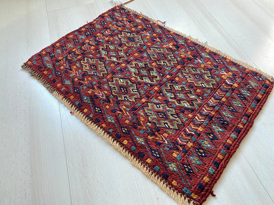 Small Kilim Rug, Bag Face Rug, Mafrash Panel, Vintage Kilim Rug, Oriental Kilim, Nomadic Kilim, Tribal Kilim