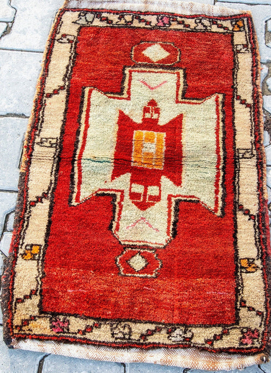 Kazak Rug,Caucasian Rug,Tribal Rug,Vintage Rug,Ethnic Rug,2x3 Rug,Kurdish Rug,Decorative Rug,Rug for Living Room, Nomadic Rug,Doormat Rug