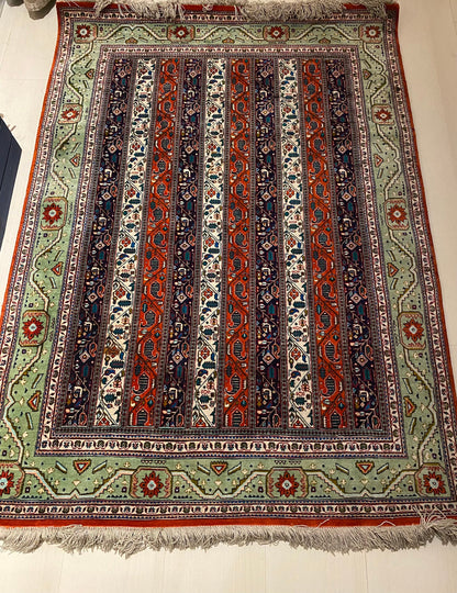 Qum Pure Silk Rug, 4x5 Silk Rug