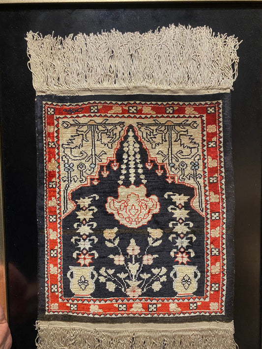 Pure Silk Turkish Hereke Small Rug