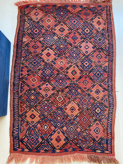 Vintage Kilim Rug, Jijim Rug, Caucasian Rug, Kilim Rug