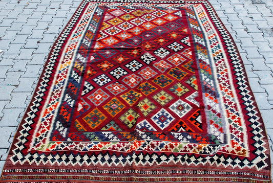 Antique Shiraz Kilim Rug6x10 Kilim Rug