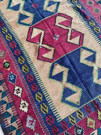 Vintage Kilim Rug,Konya Kilim Rug,Konya Obruk Kilim,Obruk Kilim Rug,Collectable Kilim Rug,Tribal Kilim Rug,Nomadic Kilim Rug,Oriental Kilim