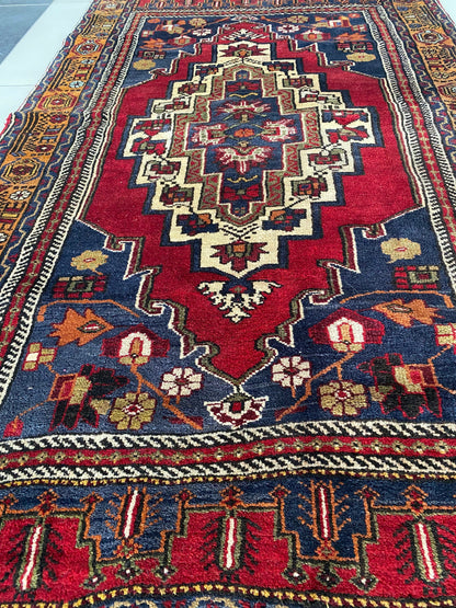 Turkish Vintage Rug, Yahyali Rug, Tribal Rug, 3x6 Rug,Ethnic Rug, Oriental Rug, Handwoven Rug, Nomadic Rug,Rug for Living Room, Kitchen Rug