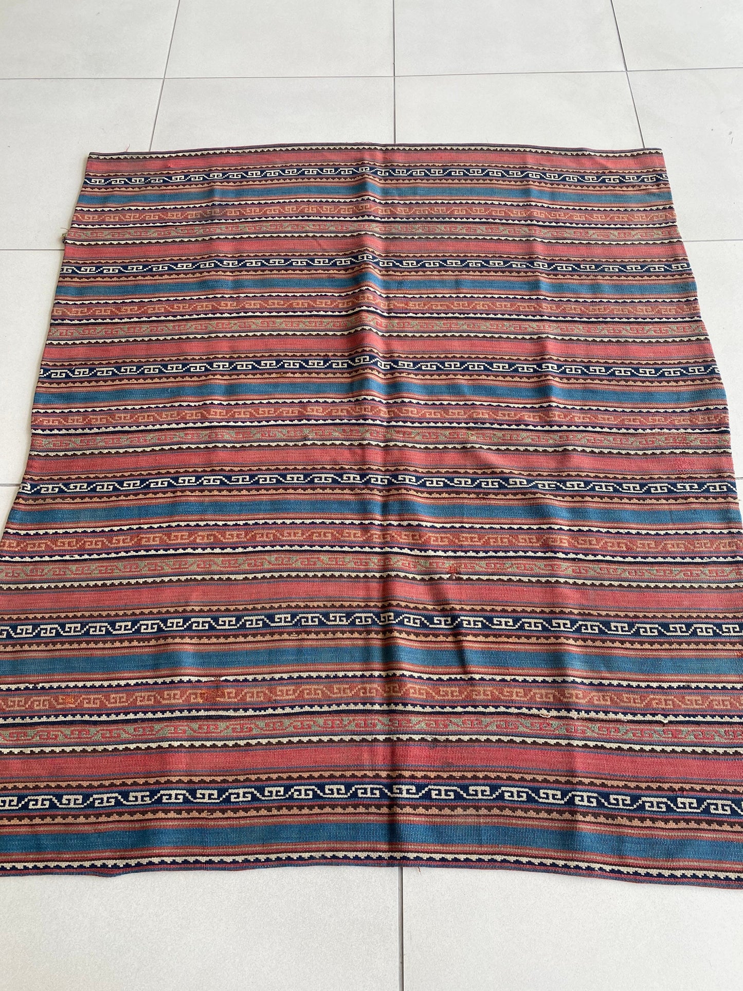 Caucasian Cicim Kilim. 4x5 Kilim Rug. Cicim Kilim. Antique Cicim Kilim.