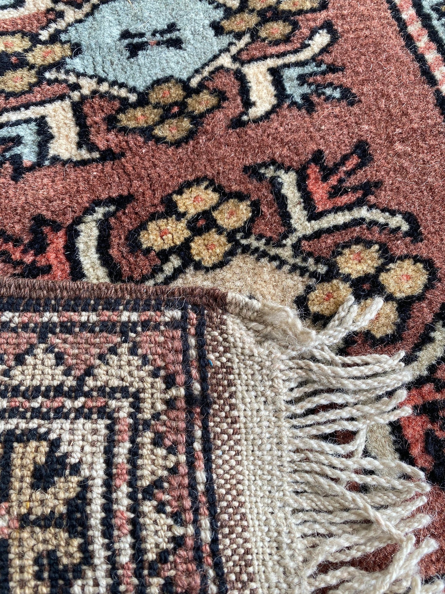 Vintage Turkish Milas Rug