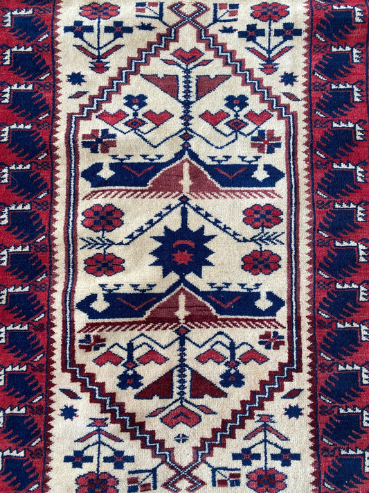 Vintage Anatolian Yagcibedir Runner Rug