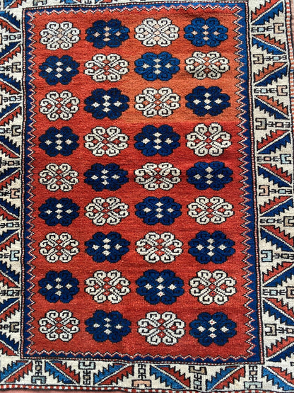 Turkish Rug,Turkish Carpet,Vintage Rug,Handmade Rug,Anatolian Rug,Handwoven Rug,3x4 Rug,Tribal Rug,Canakkale Rug,Wool Rug,Traditional Rug