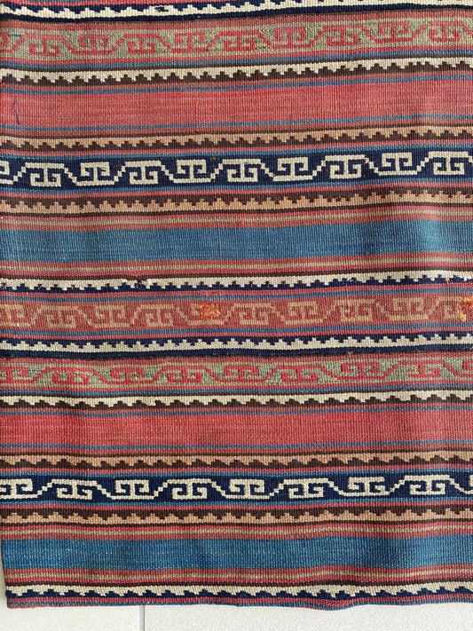 Caucasian Cicim Kilim. 4x5 Kilim Rug. Cicim Kilim. Antique Cicim Kilim.