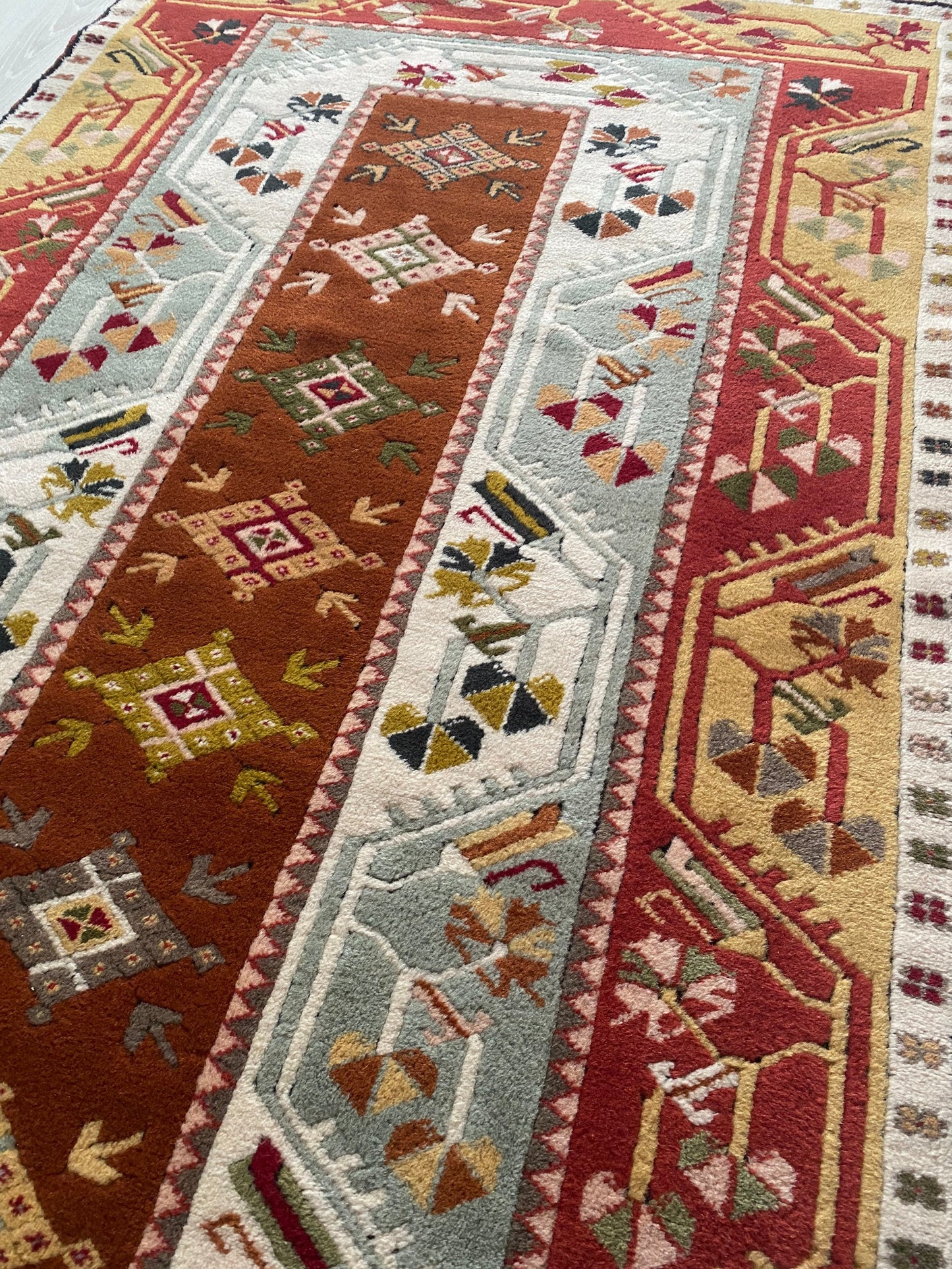 Turkish Vintage Rug, Milas Rug, 4x7 Rug,Oriental Rug, Tribal Rug, Oushak Rug,Kitchen Rug,Nomadic Rug,Anatolian Rug,Handwoven Rug