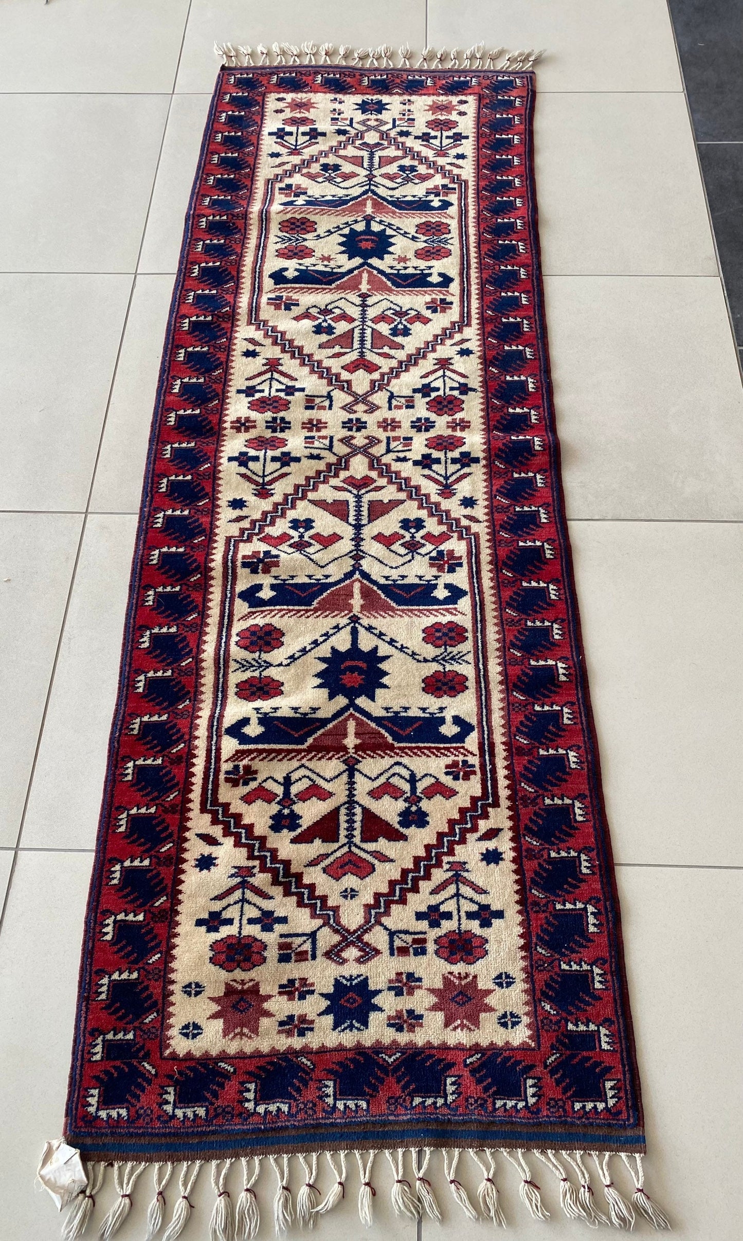 Yagcibedir Rug, 2x7 Vintage Runner Rug