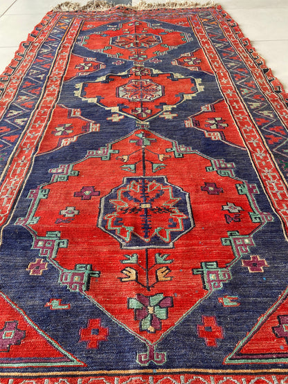 Old Caucasus Sumak, Old Russian Sumak, Daghestan Sumak, 4x8 Sumak, 4x8 kilim