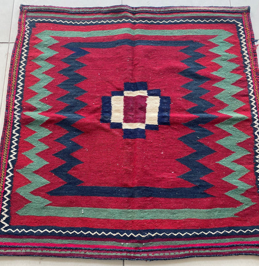 Antique Sofreh Kilim, Square Kilim