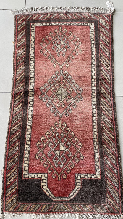 Anatolian Oriental Prayer Rug