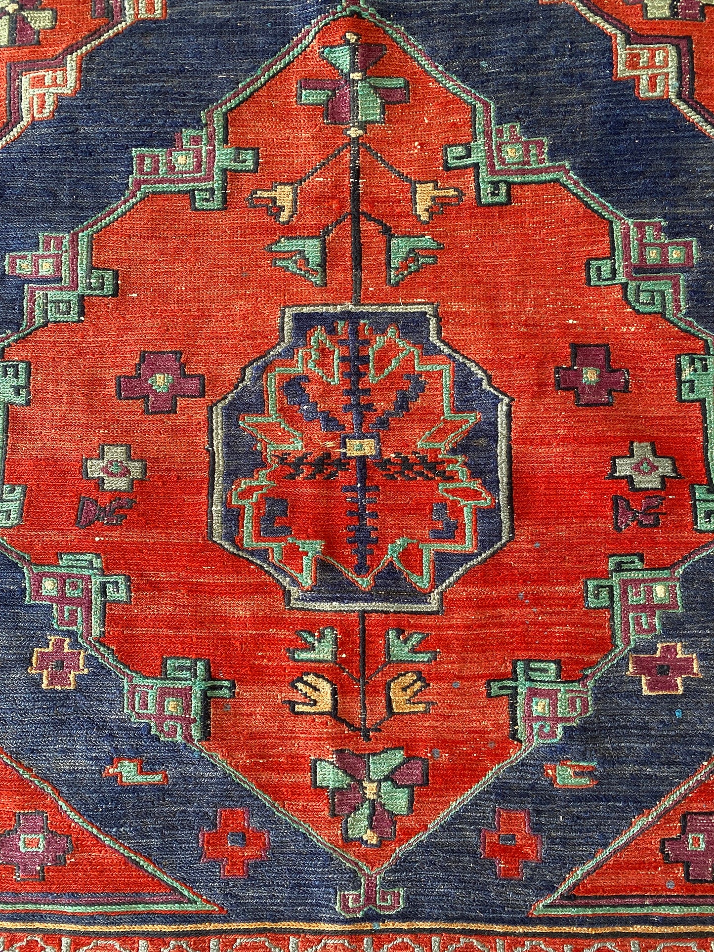 Old Caucasus Sumak, Old Russian Sumak, Daghestan Sumak, 4x8 Sumak, 4x8 kilim