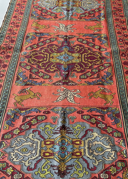 Magnificent old Caucasus Sumak, Old Russian Sumak, Daghestan Sumak, 5x9 ft Sumak