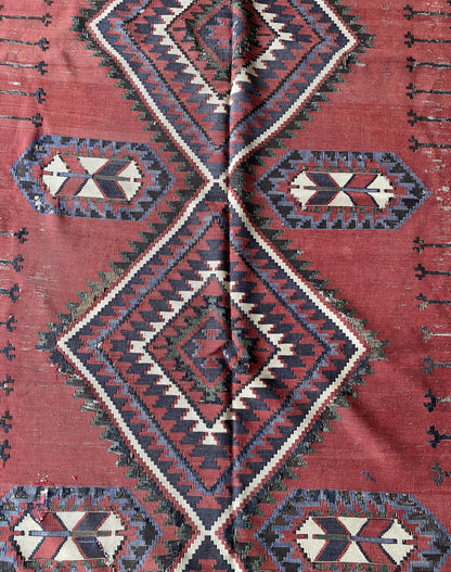 Antique Caucasus Kilim Rug