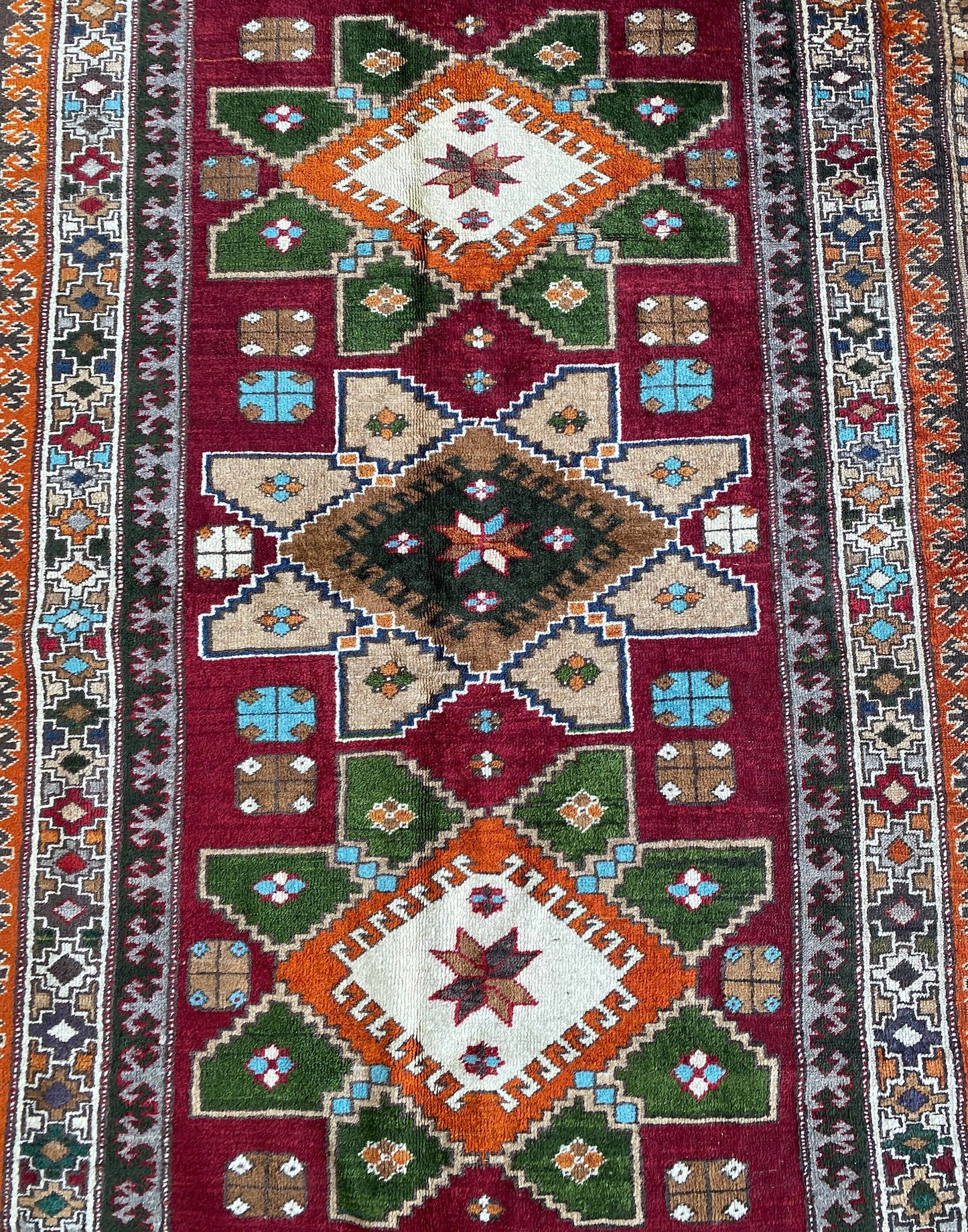 Kars Rug,Wool Rug,Kurdish Rug,Anatolian Rug,Vintage Rug,Oriental Rug,Caucasus Rug,Tribal Rug,Nomadic Rug,Kazak Design Rug,5x7 Rug