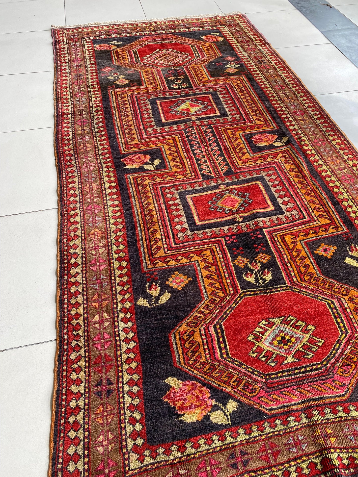 Antique Karabagh Rug, 5x10 Rug